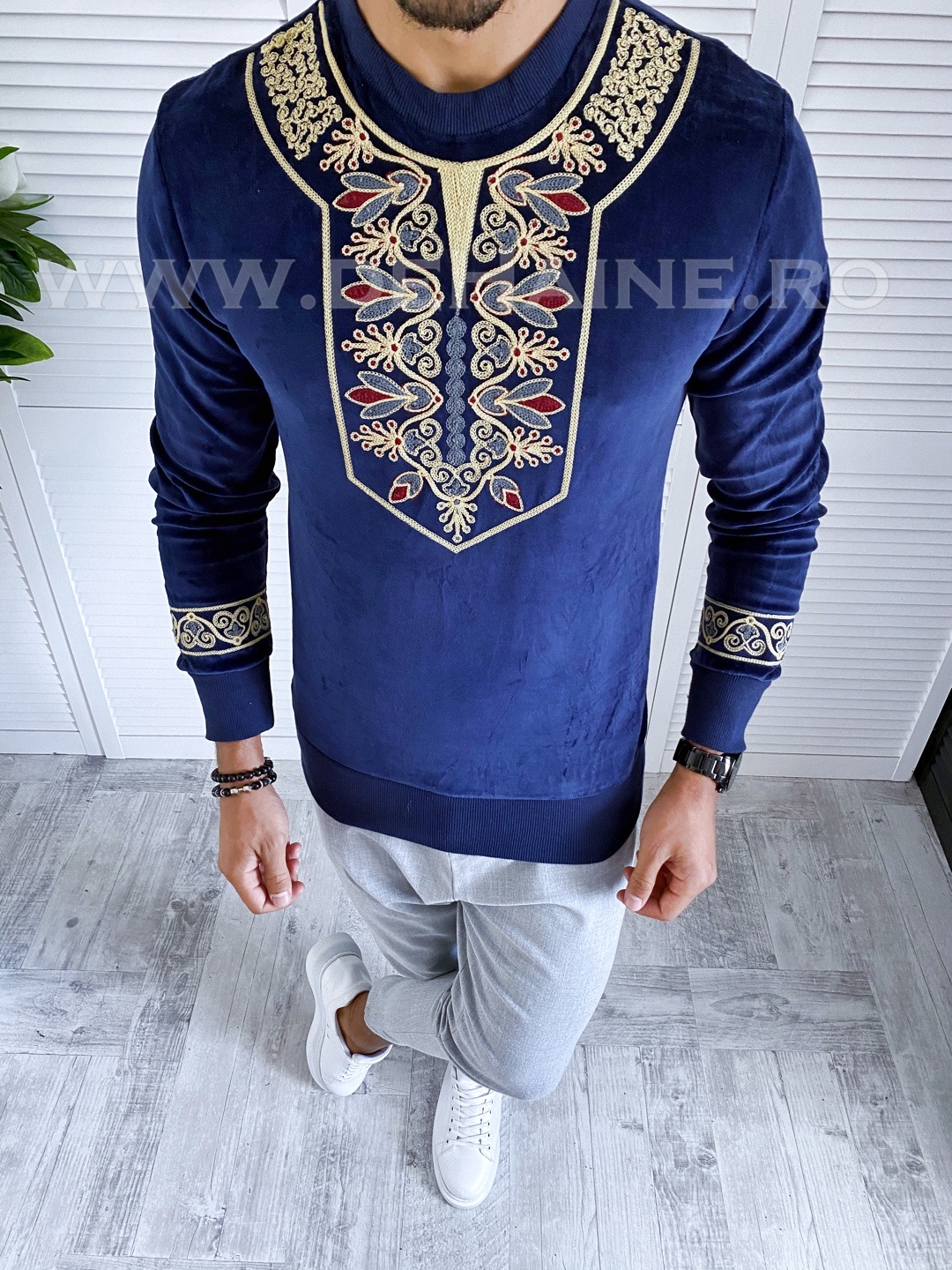 Bluza barbati bleumarin slim fit 2636 n5-3